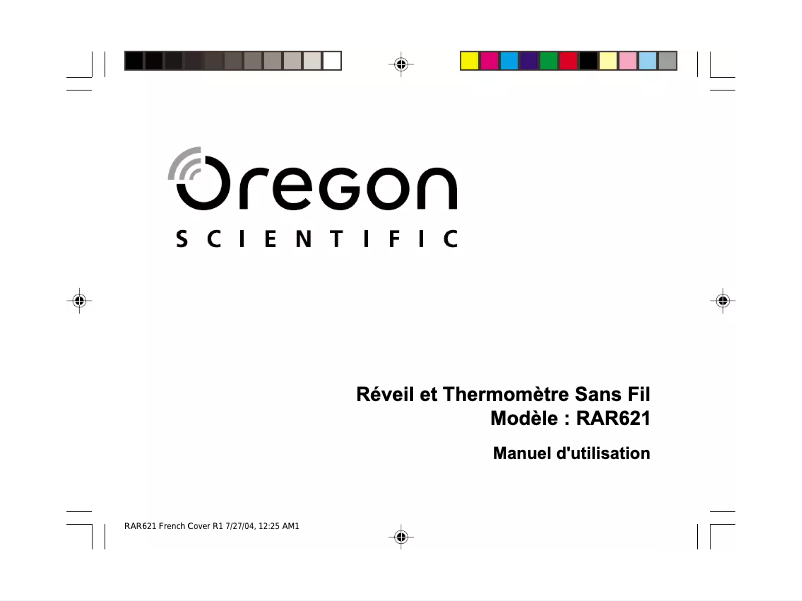 Page 1 de la notice Manuel utilisateur Oregon Scientific RAR621