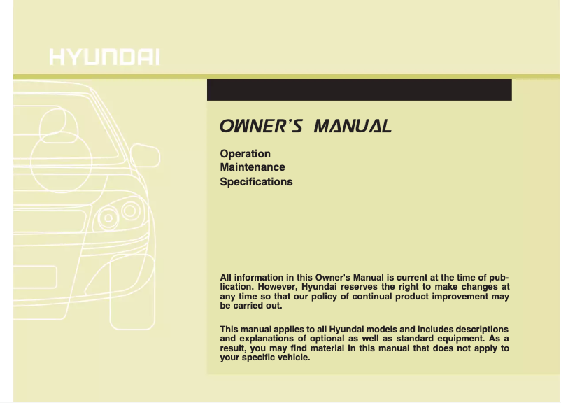 Page 1 de la notice Manuel utilisateur Hyundai Elantra GT (2014)