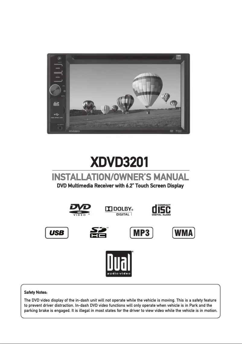 Image de la première page du manuel de l'appareil XDVD3201