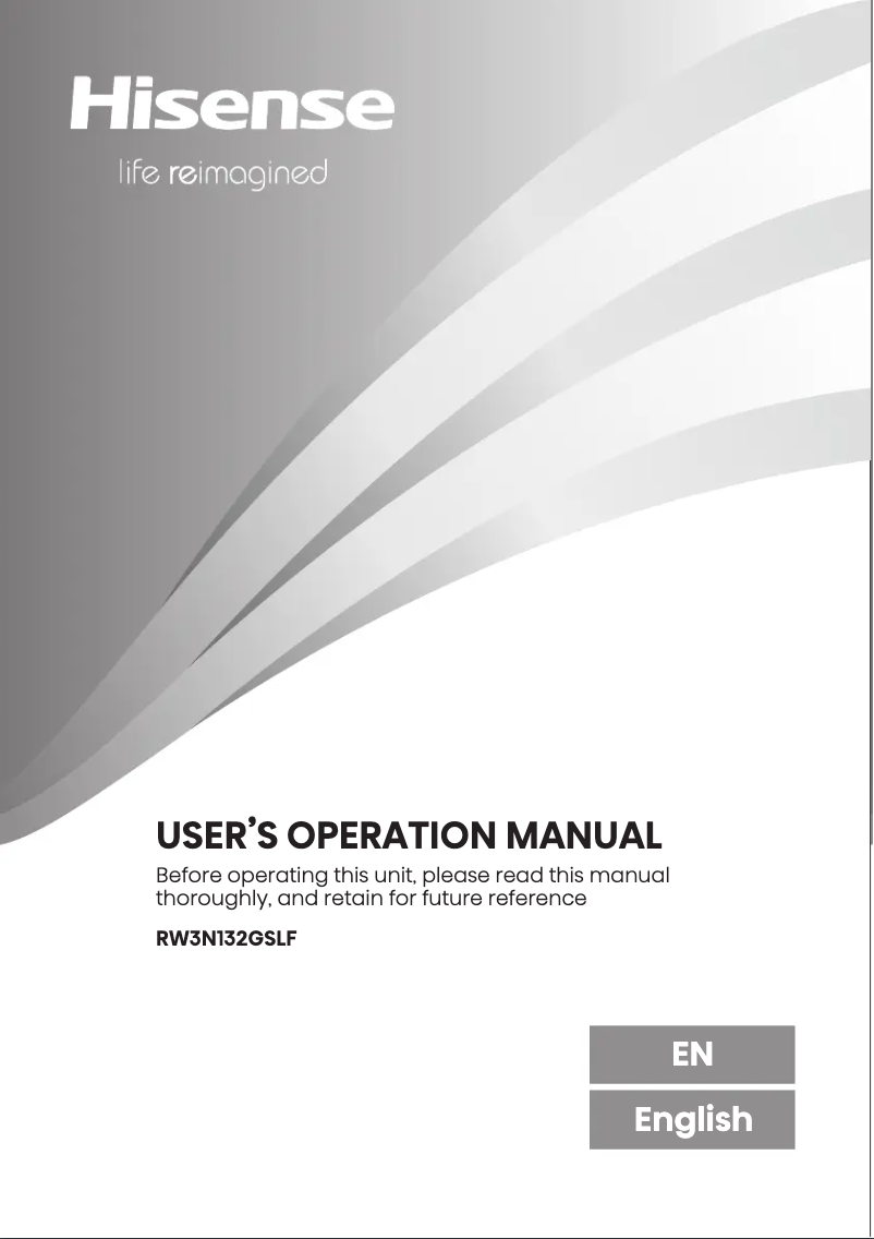 Image de la première page du manuel de l'appareil RW3N132GSLF