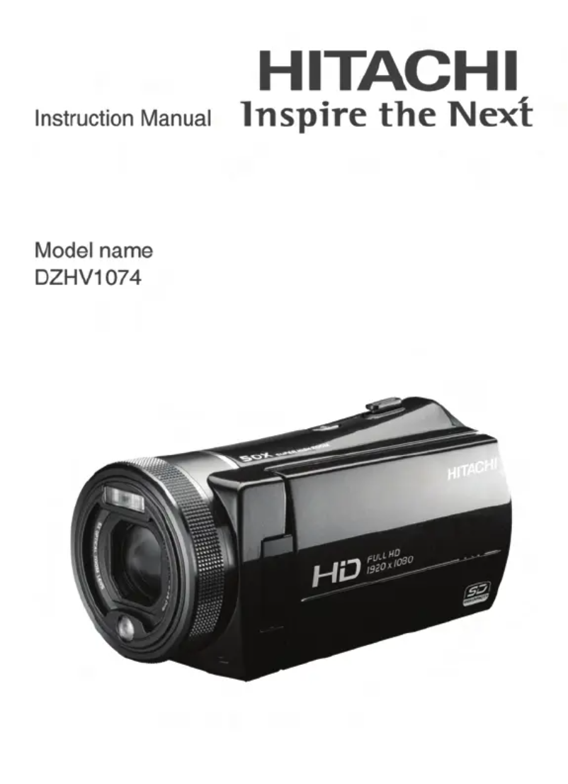 Page n°1 - Manuel utilisateur Hitachi DZ-HV1074