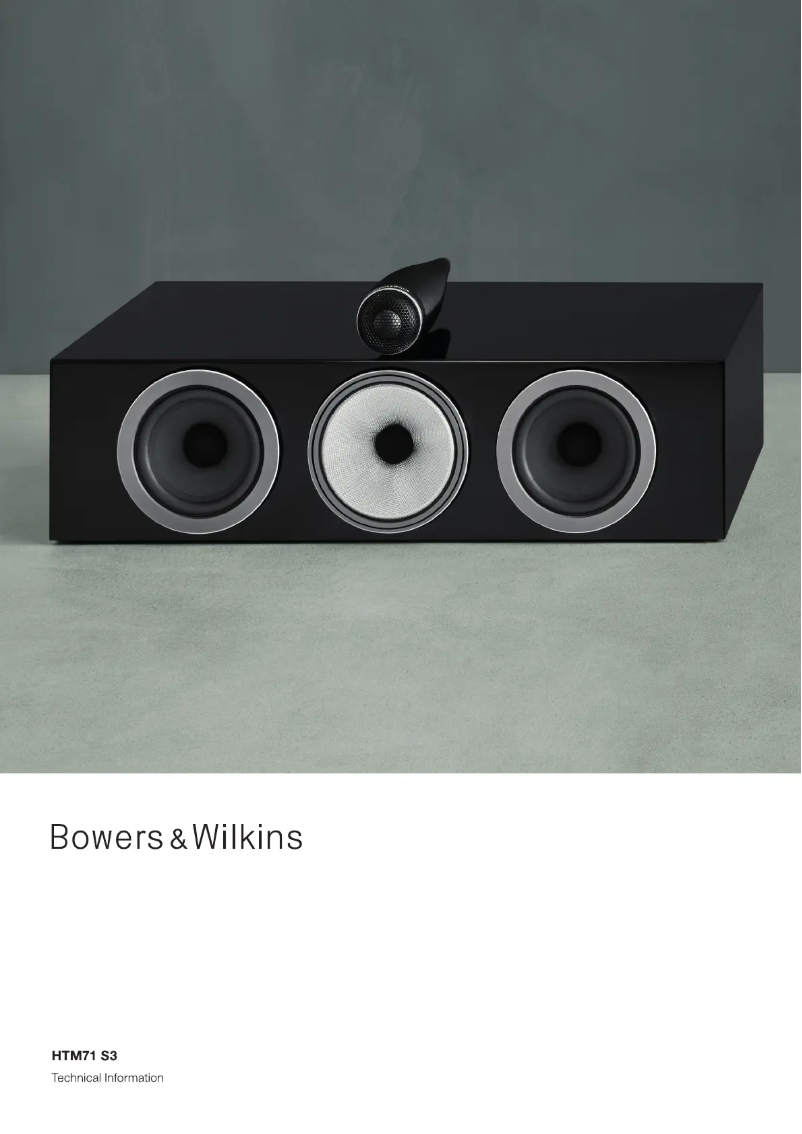 Página 1 del manual Ficha técnica Bowers & Wilkins HTM71 S3