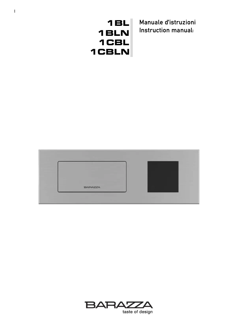 Image de la première page du manuel de l'appareil 1CBL