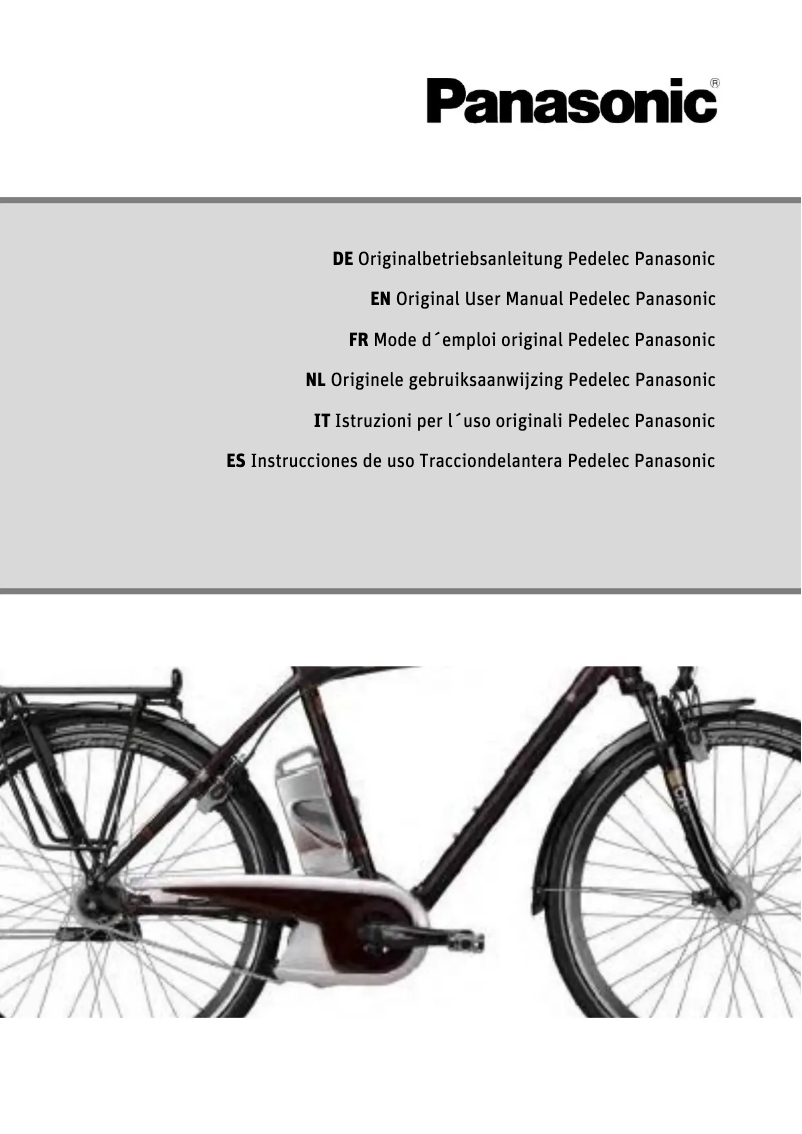 Image de la première page du manuel de l'appareil Pedelec