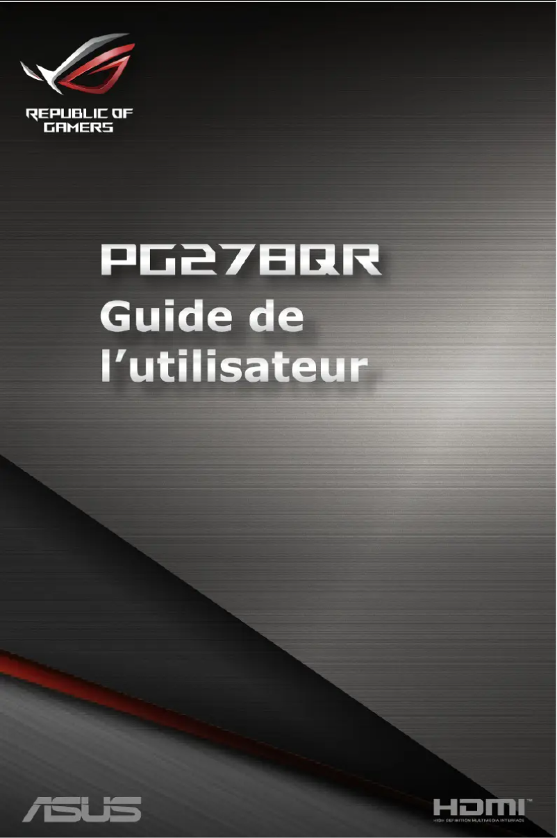 Page n°1 - Manuel utilisateur Asus ROG Swift PG278Q