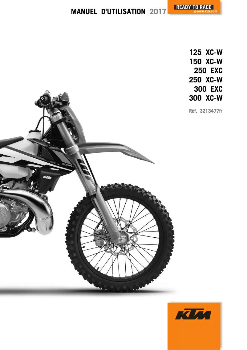 Page n°1 - Manuel utilisateur KTM 125 XC-W (2017)