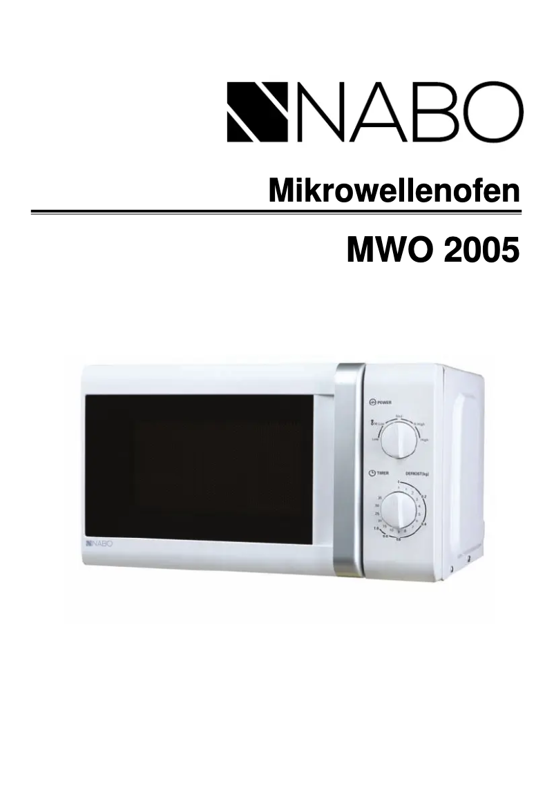 Page 1 de la notice Manuel utilisateur Nabo MWO 2005