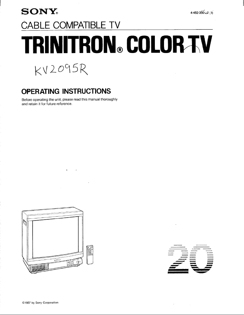 Image de la première page du manuel de l'appareil KV-2095R