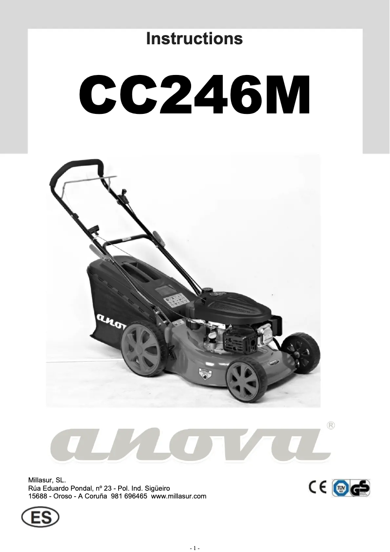 Imagen de la primera página del manual del dispositivo CC246M
