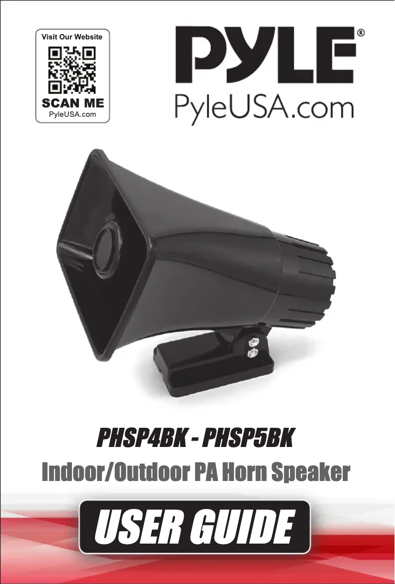 Page 1 de la notice Manuel utilisateur Pyle PHSP5