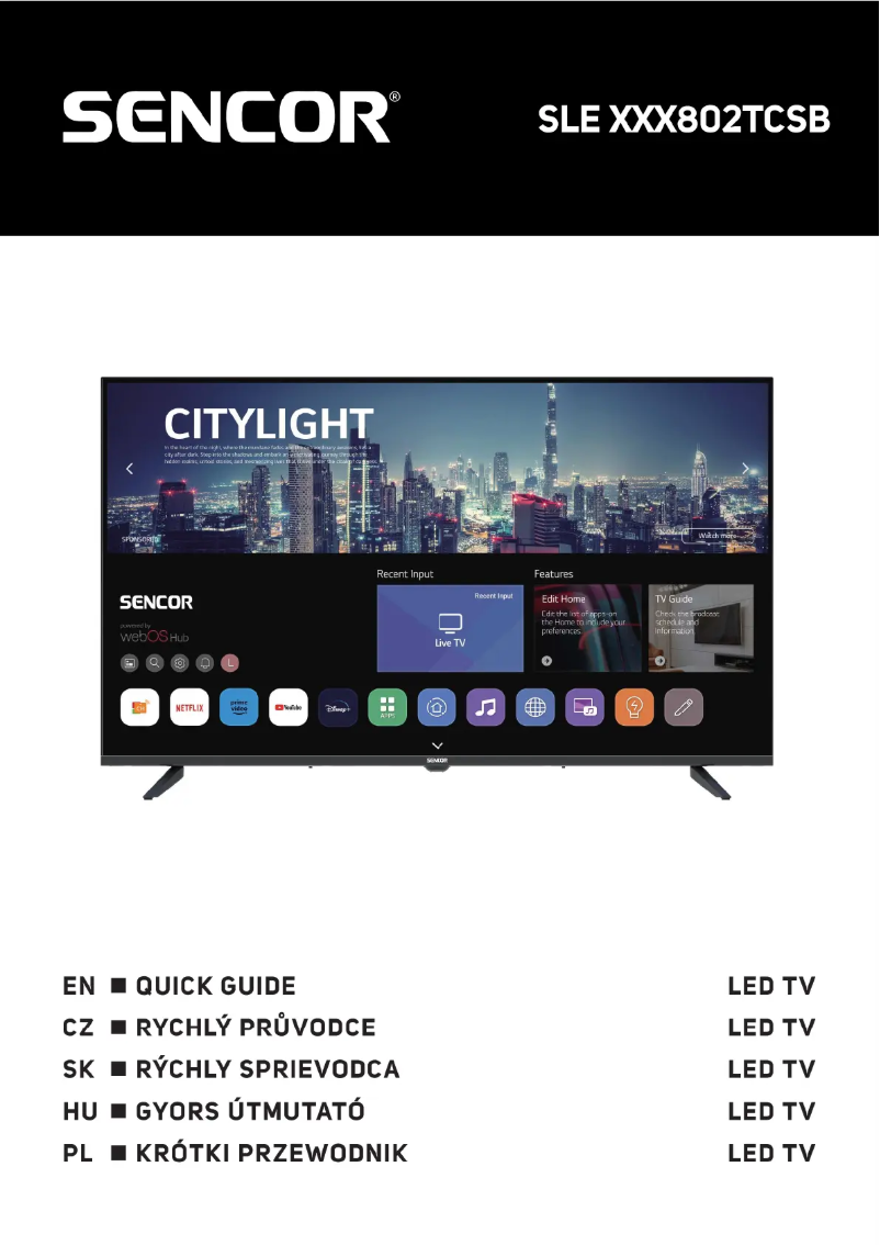 Imagen de la primera página del manual del dispositivo SLE 32S802TCSB
