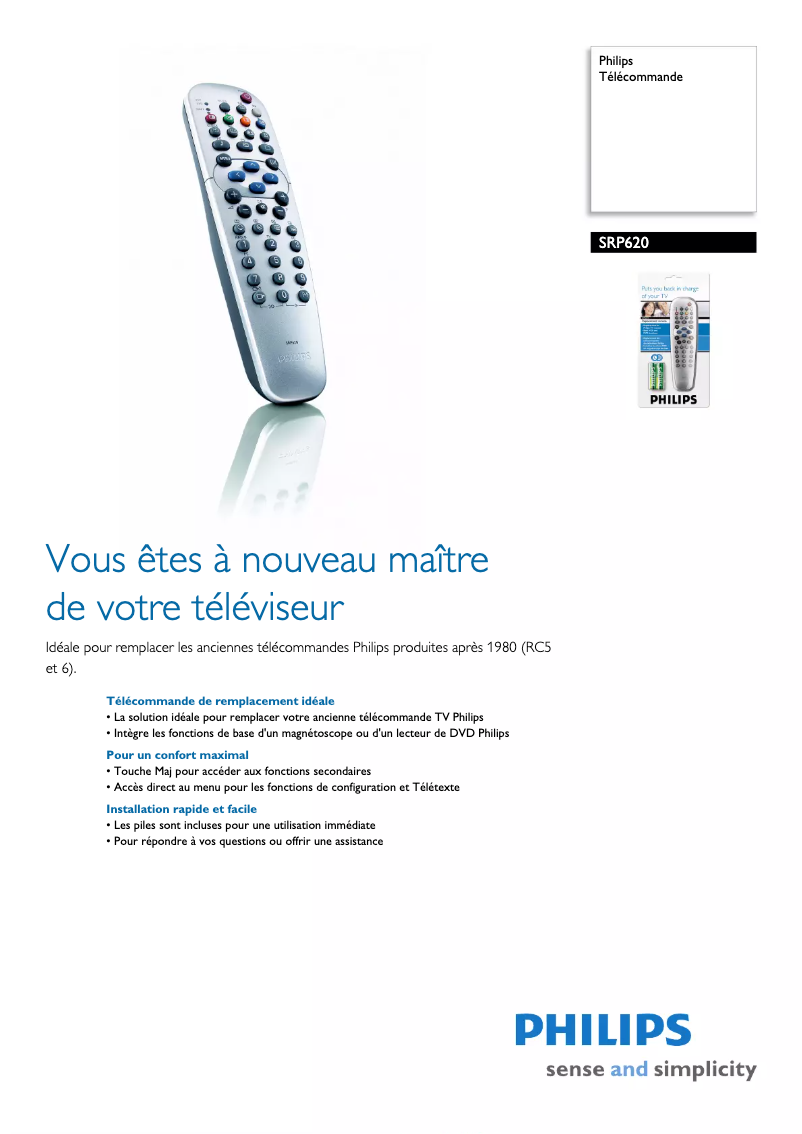 Image de la première page du manuel de l'appareil SRP620