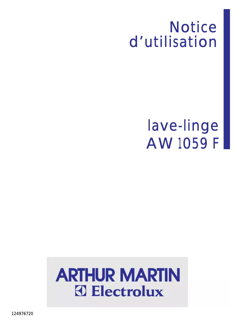 Image de la première page du manuel de l'appareil AW 1059 F