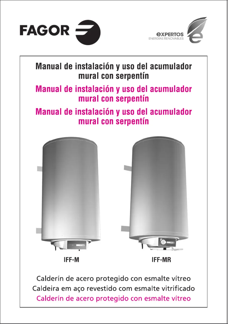 Page 1 de la notice Manuel utilisateur Fagor IFF-150MR