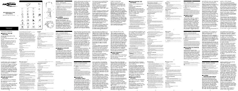 Page n°1 - Manuel utilisateur Ansmann LED 100 LUX