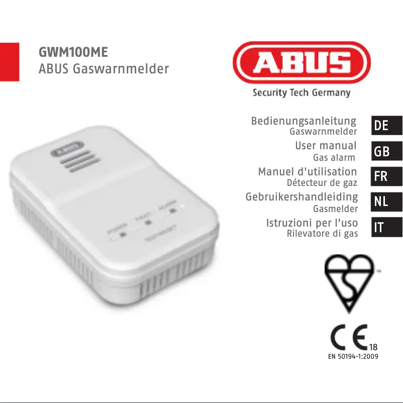 Página 1 del manual Manual de usuario Abus GWM100ME