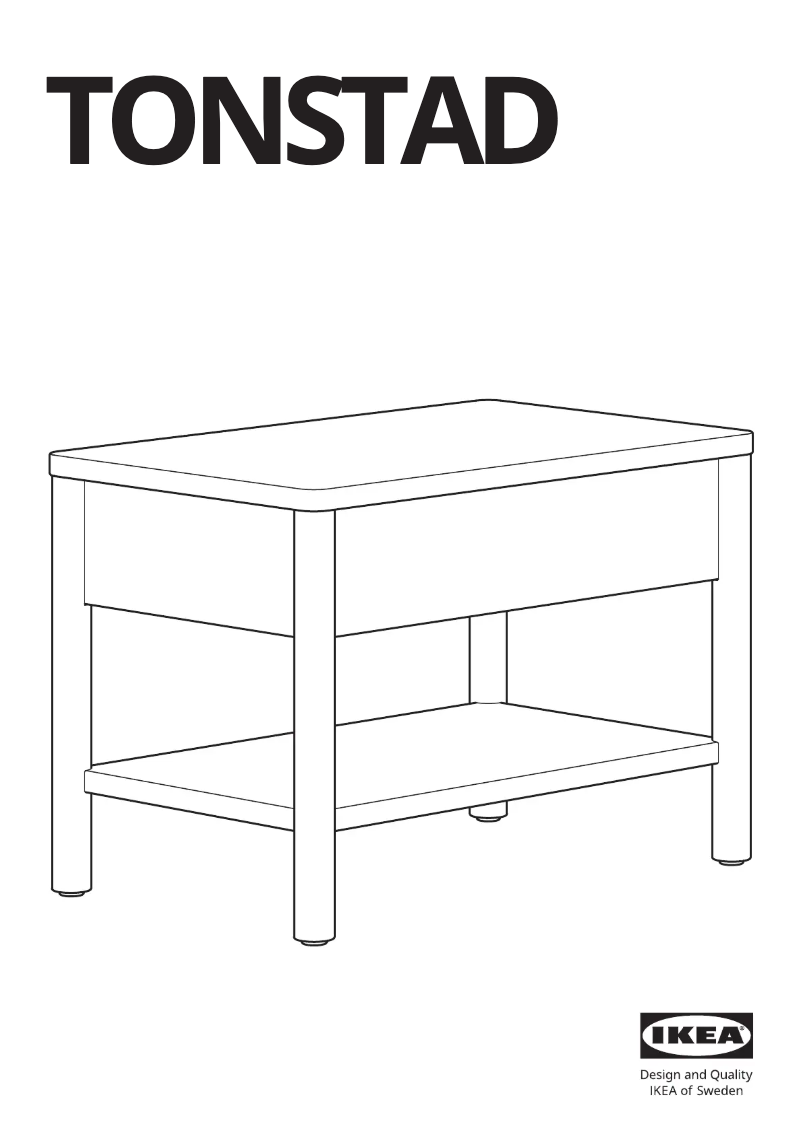 Page 1 de la notice Manuel utilisateur Ikea TONSTAD 405.284.67