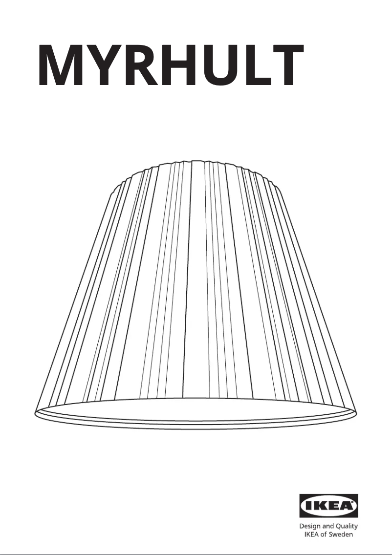 Image de la première page du manuel de l'appareil MYRHULT 504.054.56