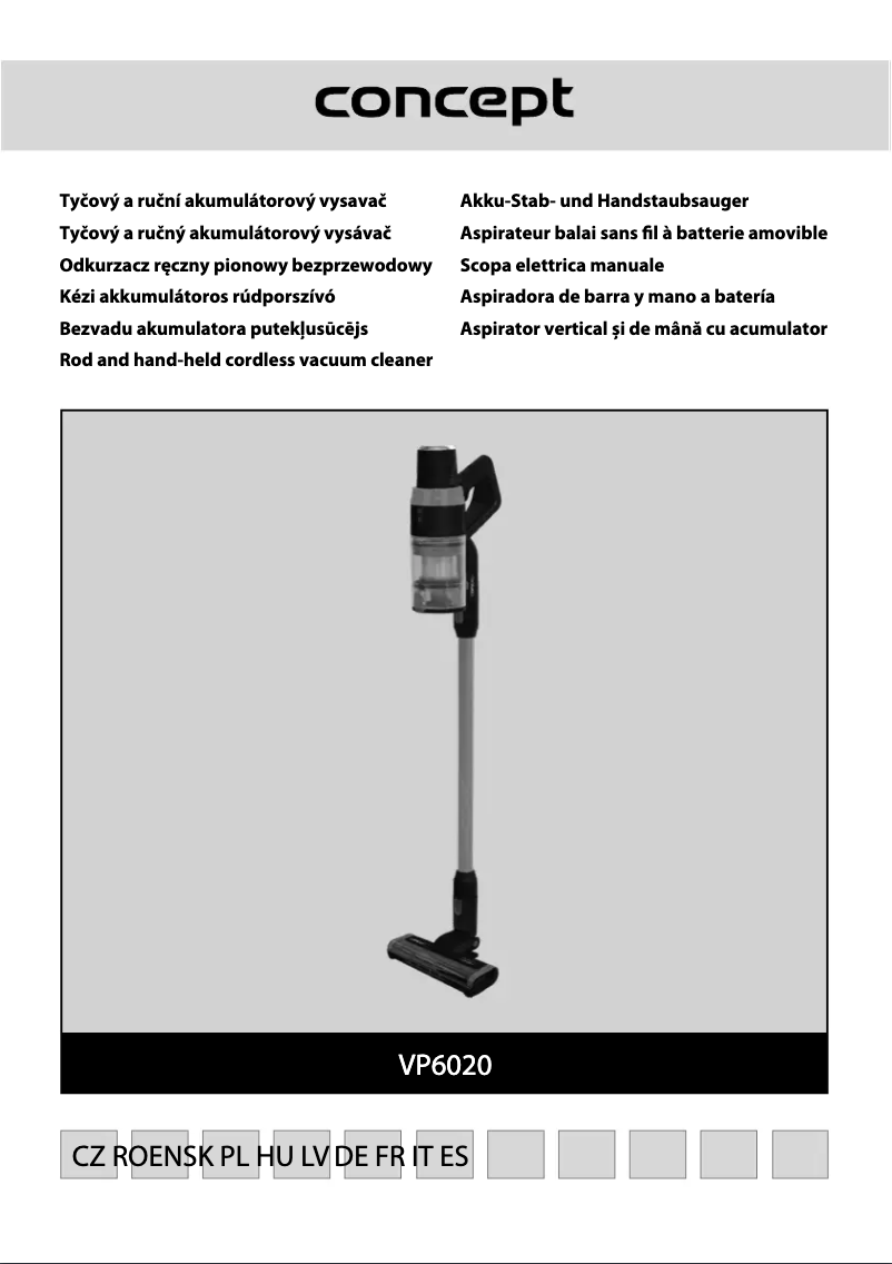 Image de la première page du manuel de l'appareil Iconic VP6020