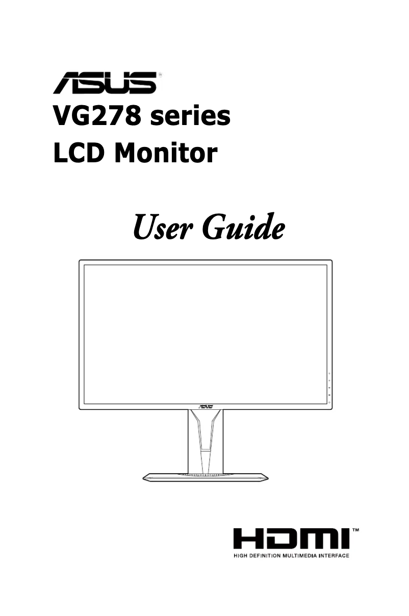 Page n°1 - Manuel utilisateur Asus VG278H