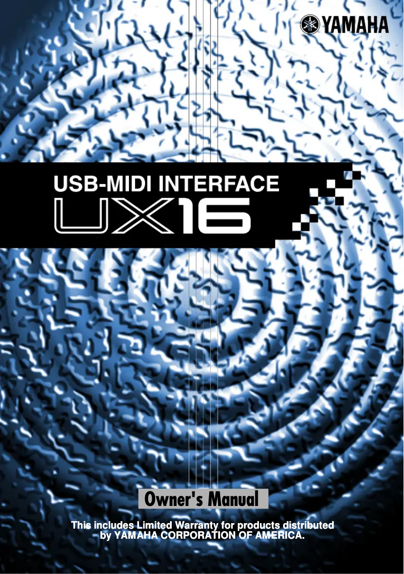 Page n°1 - Manuel utilisateur Yamaha UX16