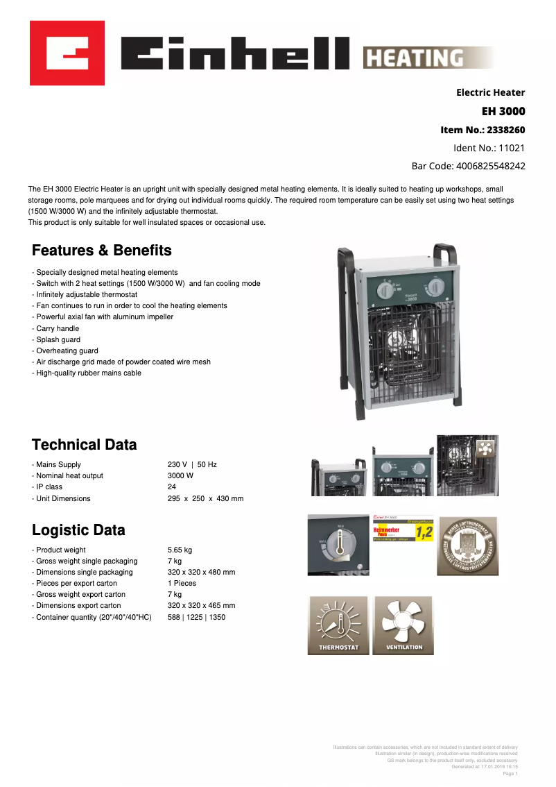 Image de la première page du manuel de l'appareil EH 3000