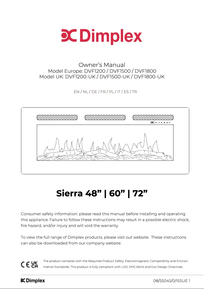 Page n°1 - Manuel utilisateur Dimplex Sierra 48"