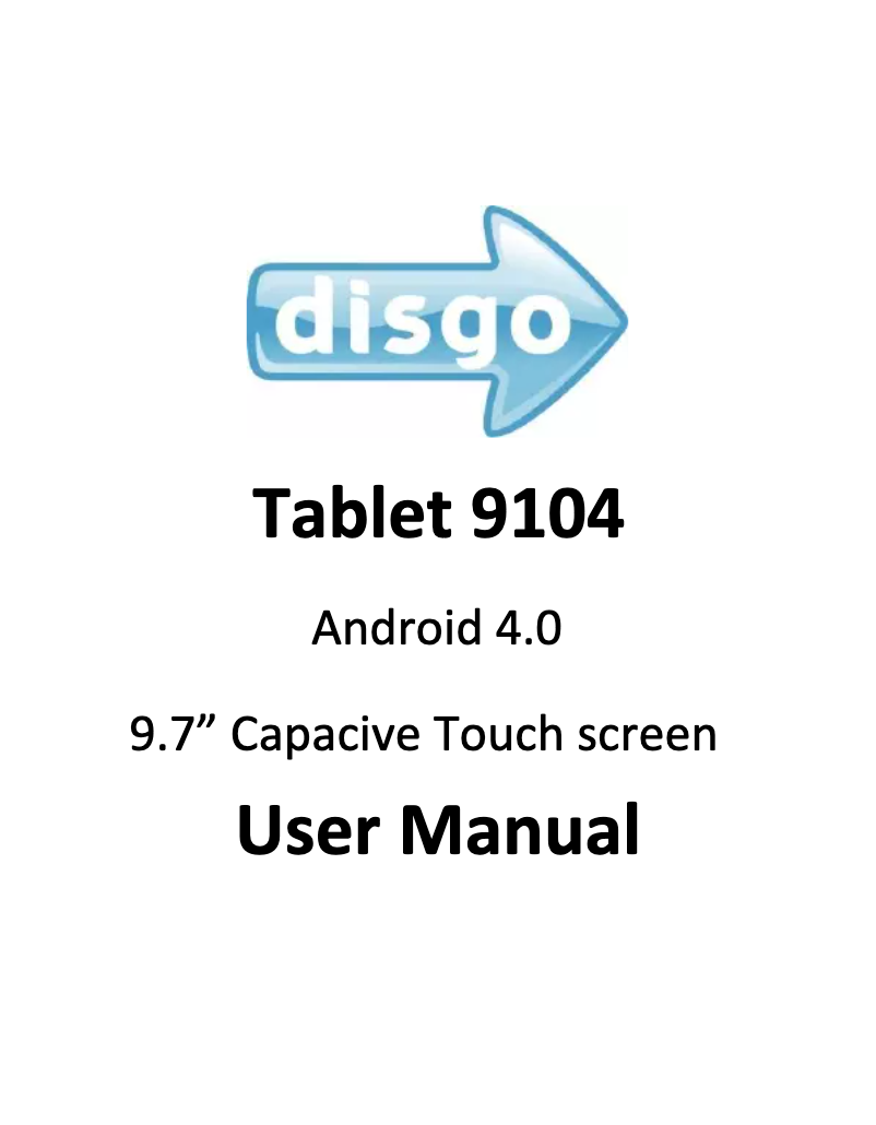 Image de la première page du manuel de l'appareil Tablet 9104