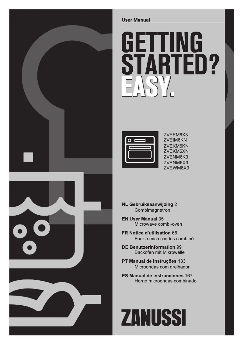 Page 1 de la notice Manuel utilisateur Zanussi ZVENM6X3