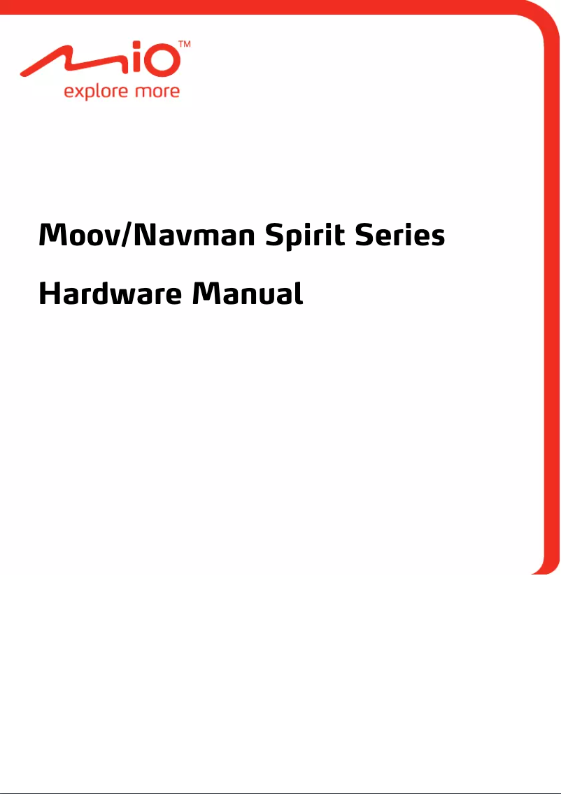 Page n°1 - Manuel utilisateur Mio Moov Spirit 300