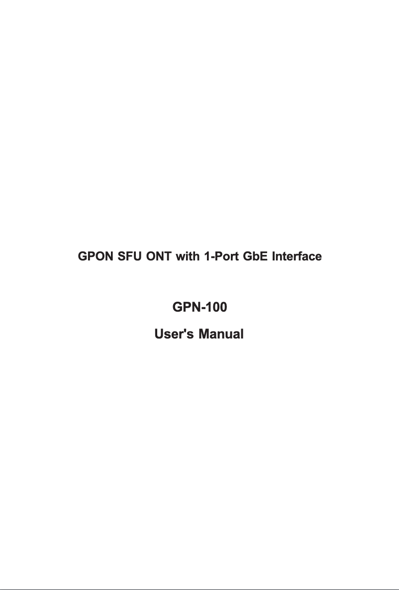 Image de la première page du manuel de l'appareil GPN-100