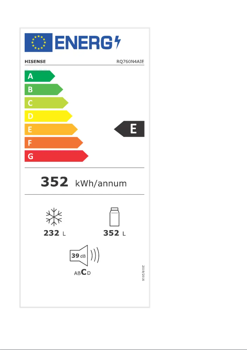 Page 1 de la notice Manuel utilisateur Hisense RQ760N4AIE