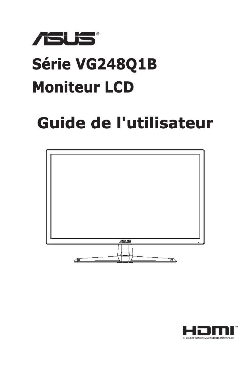 Page 1 de la notice Manuel utilisateur Asus TUF Gaming VG248Q1B