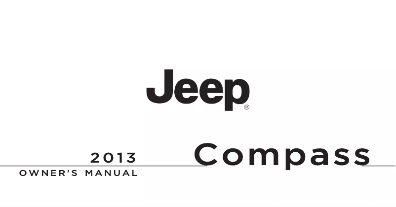 Page 1 de la notice Manuel utilisateur Jeep Compass (2013)
