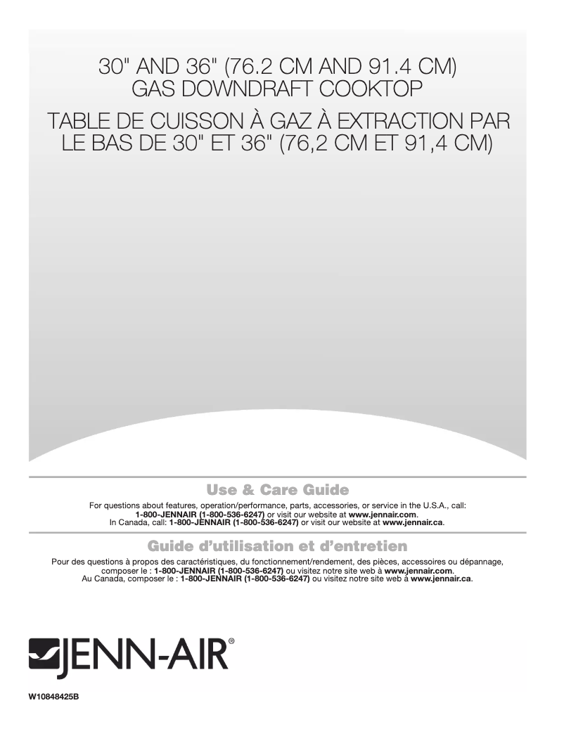 Page 1 de la notice Manuel utilisateur JennAir JGD3430GB