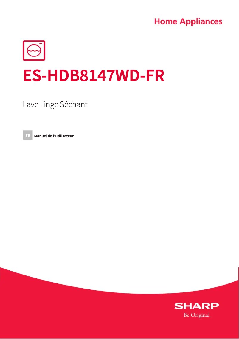 Page 1 de la notice Manuel utilisateur Sharp ES-HDB8147WD-FR