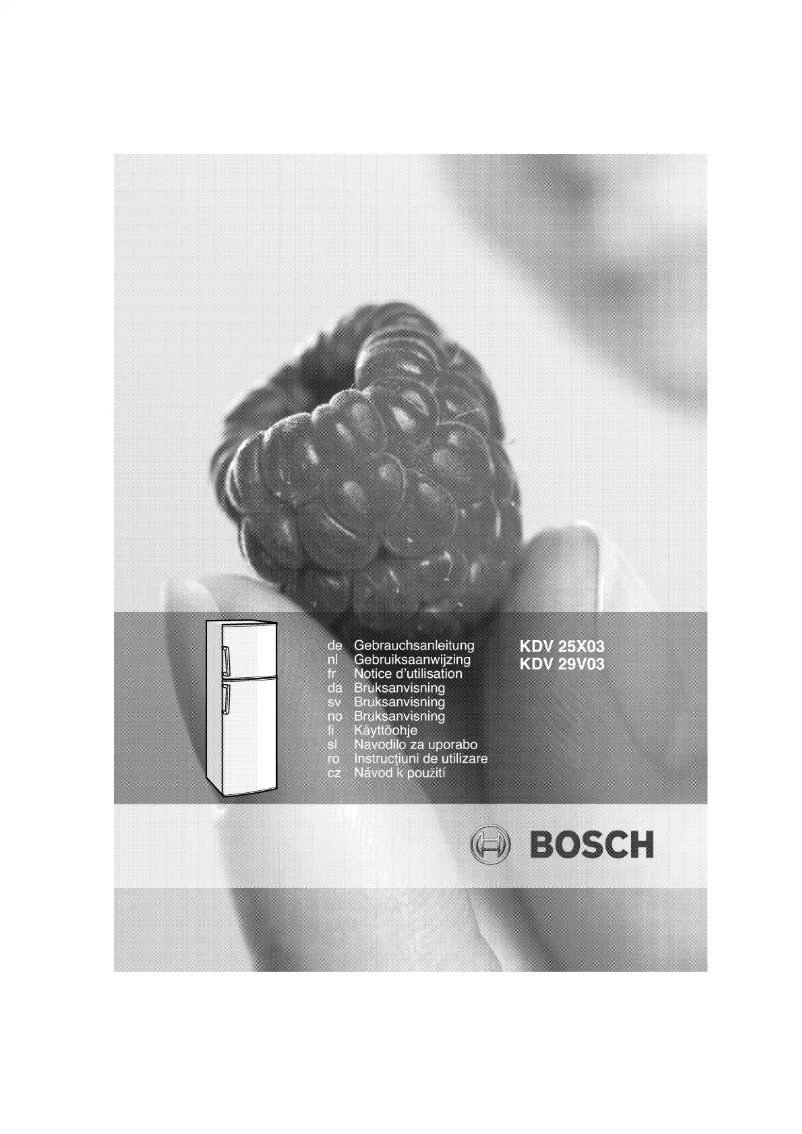 Page 1 of the manual User Manual Bosch KDV25X03