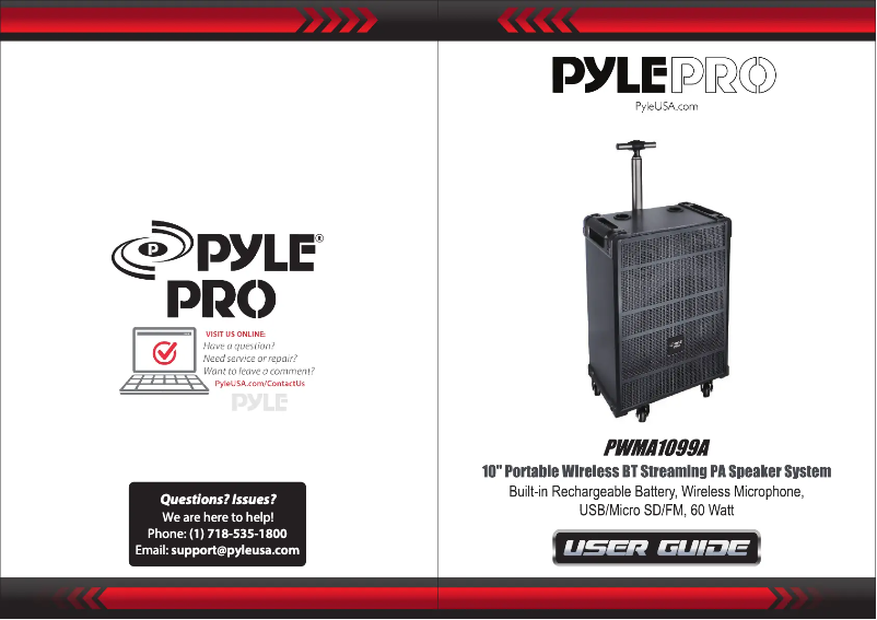 Page n°1 - Manuel utilisateur Pyle PWMA1099A