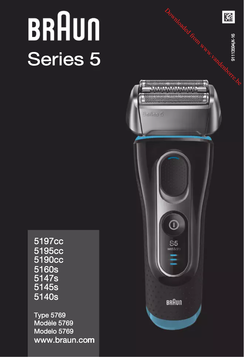Image de la première page du manuel de l'appareil Series 5 5197cc