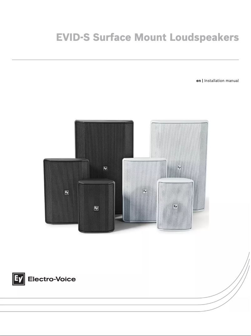 Page 1 de la notice Manuel utilisateur Electro-Voice EVID-S8.2T