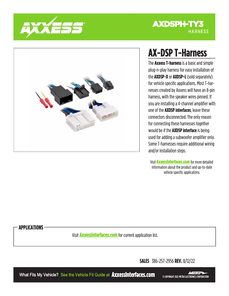 Página 1 del manual Ficha técnica AXESS AXDSPH-TY3