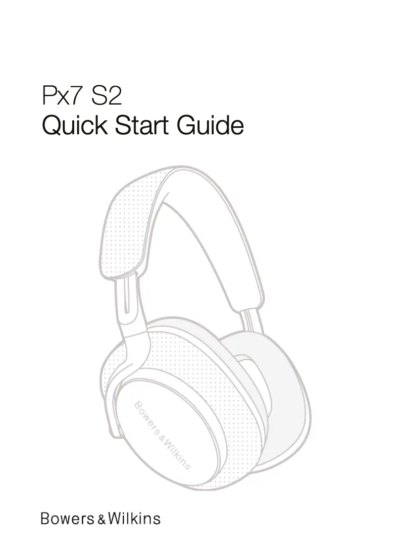 Page 1 de la notice Guide d'installation Bowers & Wilkins Px7 S2
