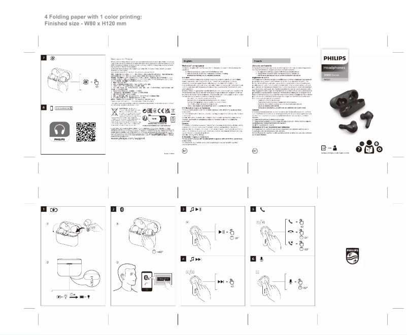 Página 1 del manual Guía de inicio rápido Philips TAT3217