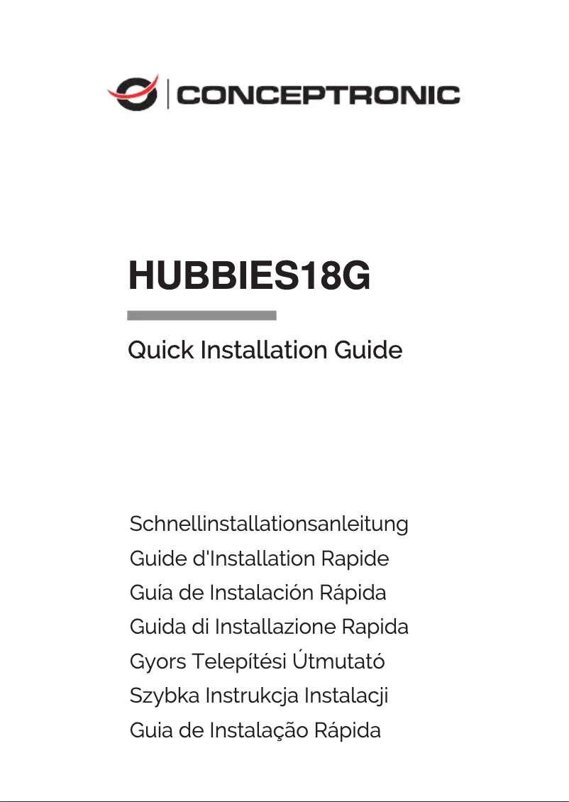 Page 1 de la notice Manuel utilisateur Conceptronic HUBBIES18G