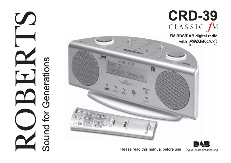 First page image of the manual for CRD-39