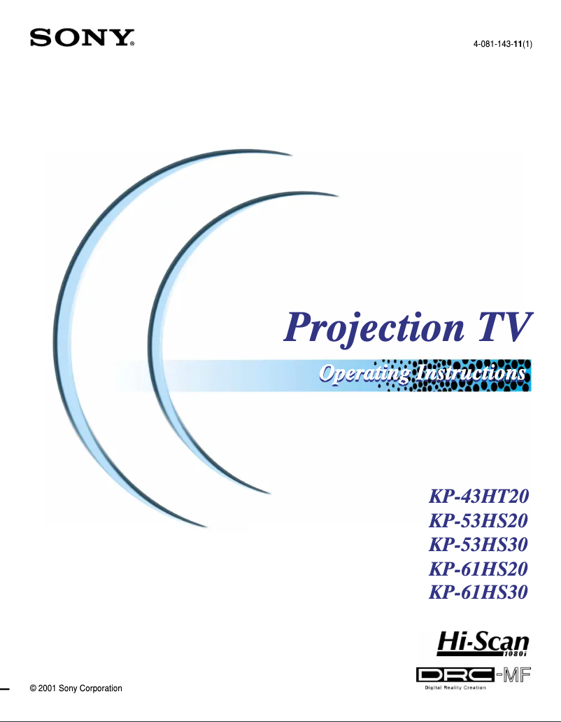 Image de la première page du manuel de l'appareil KP-61HS30