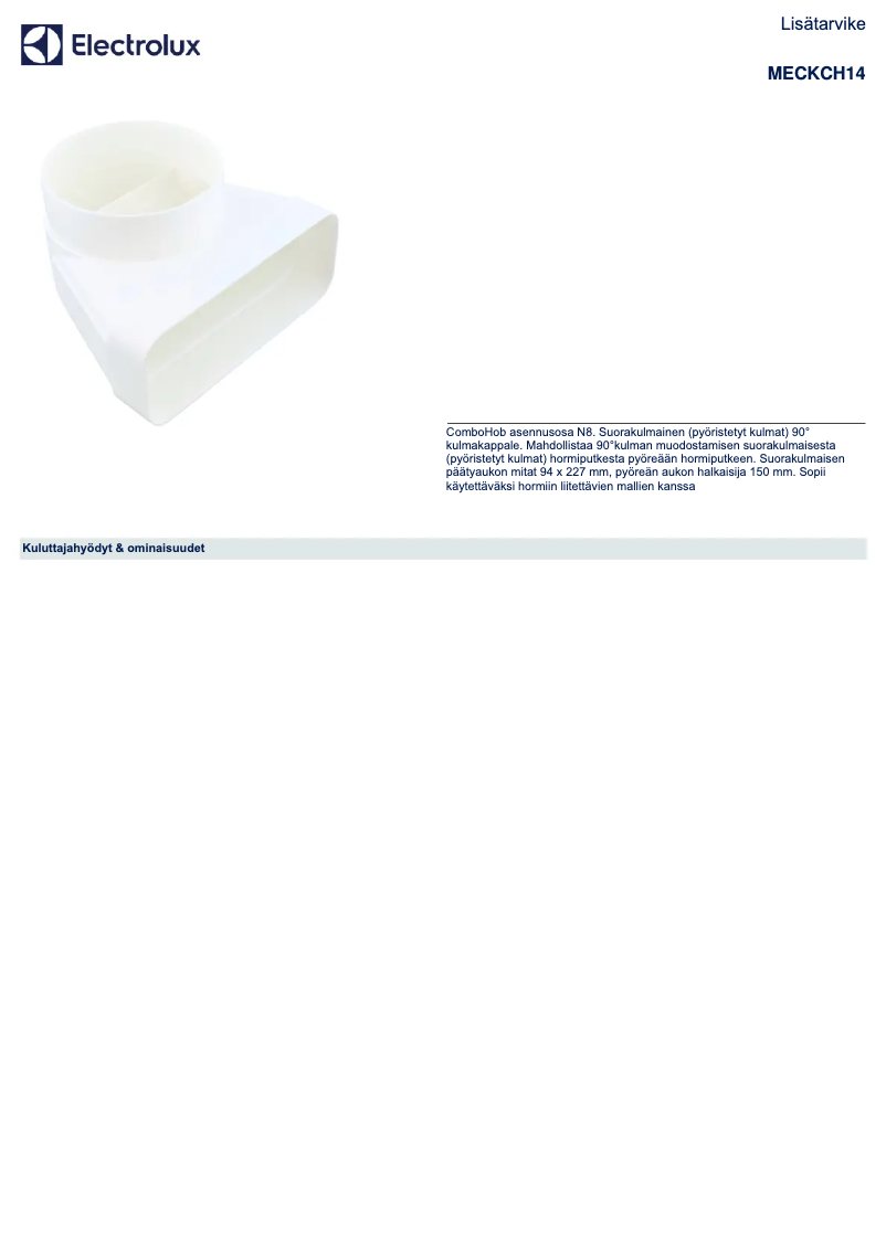 Image de la première page du manuel de l'appareil MECKCH14