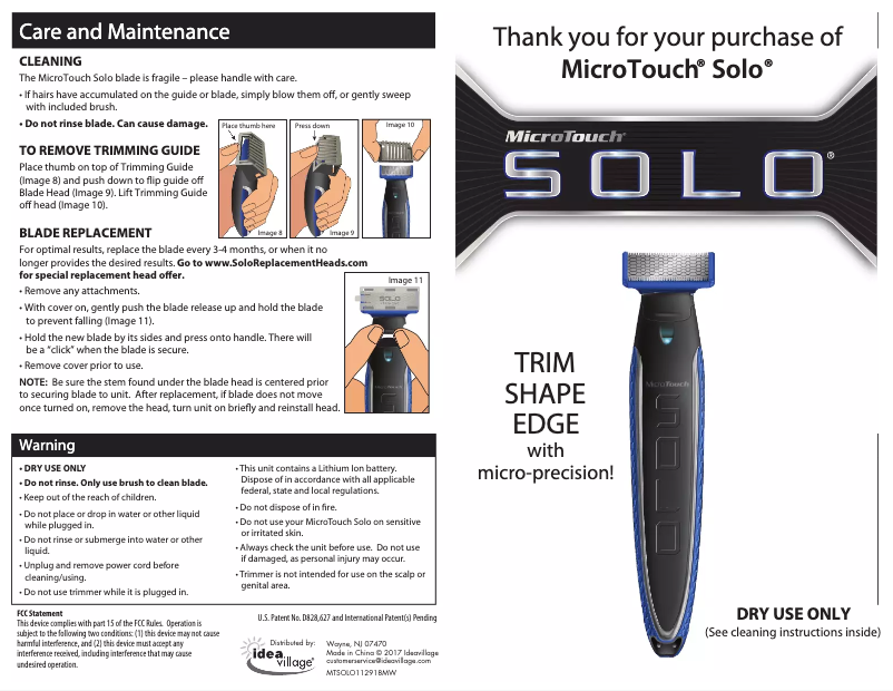Página 1 del manual Manual de usuario MicroTouch Solo