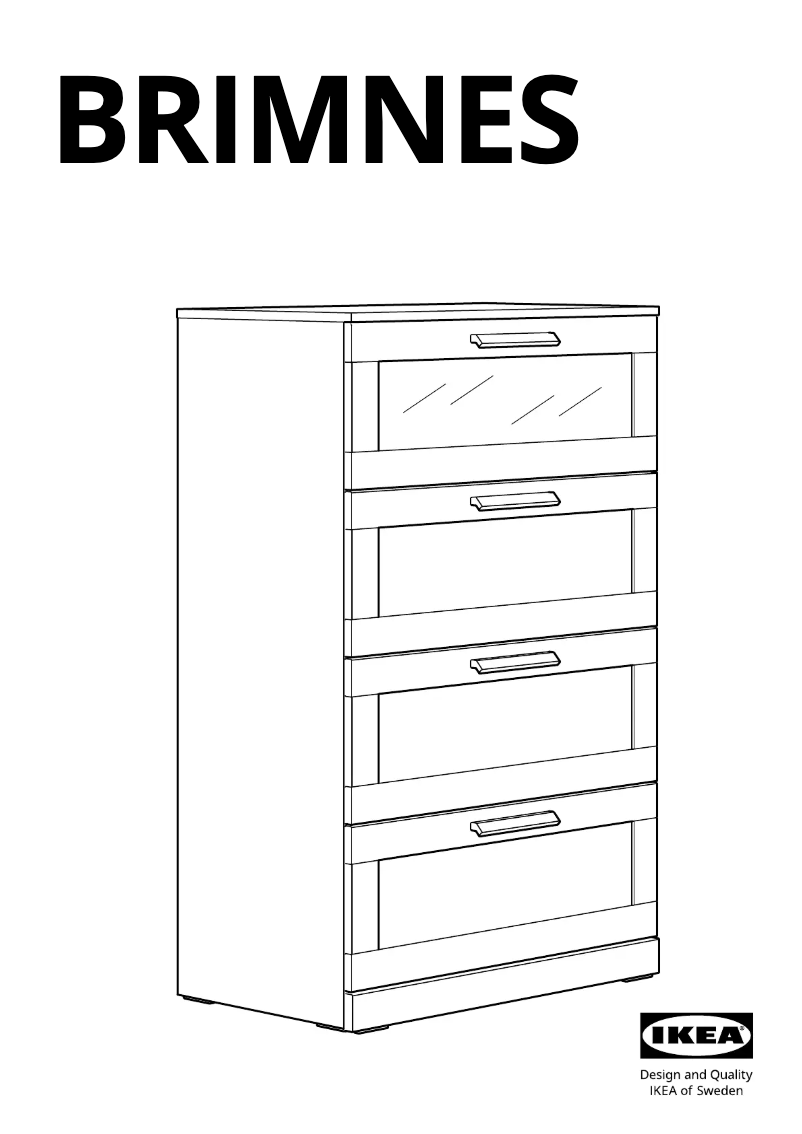Page 1 de la notice Manuel utilisateur Ikea BRIMNES 705.742.45