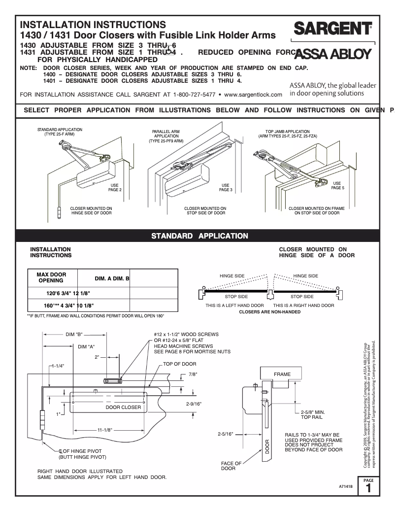 Image de la première page du manuel de l'appareil 1430